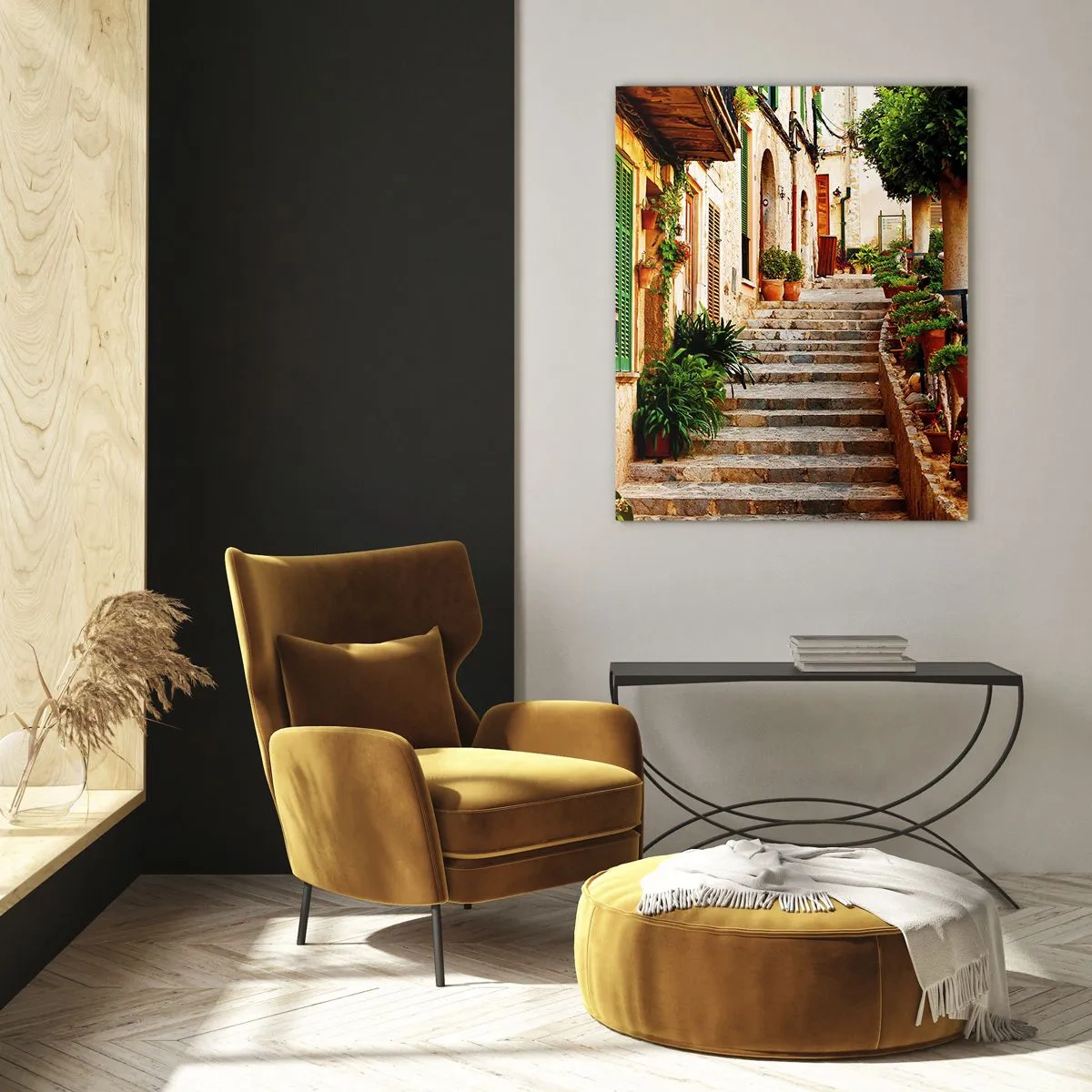 Tablou pe sticlă - Magia unei vacanțe în Spania - 50x70 cm