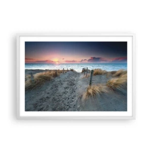 Poster în ramă albă - Ai revărsat un curcubeu cu splendoare radiantă... - 70x50 cm