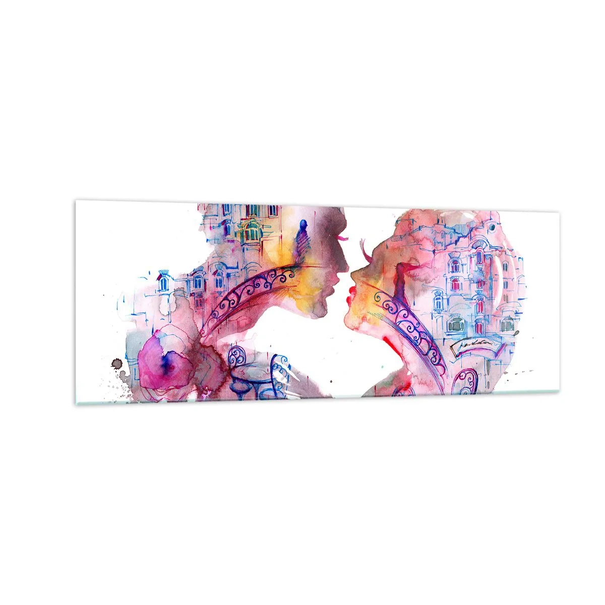 Tablou pe sticlă - Podul secret al suspinelor - 140x50 cm