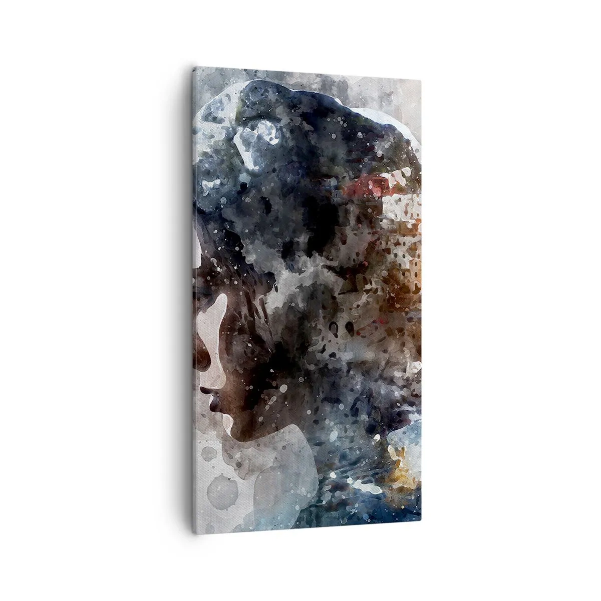 Tablou pe pânză - Povestea unei fete cu un oraș în fundal - 55x100 cm