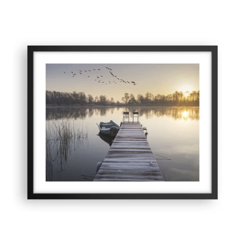 Poster în ramă neagră - O să mă întorc în curând - 50x40 cm