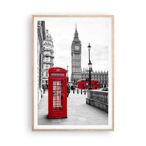 Poster în ramă de stejar deschis - Fără îndoială, Londra - 70x100 cm