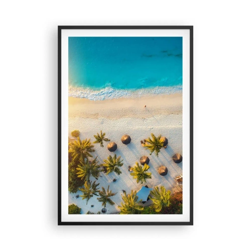 Poster în ramă neagră - Bun venit în paradis - 61x91 cm