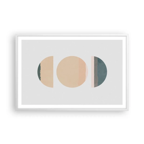 Poster în ramă albă - Roată cu roată - 91x61 cm