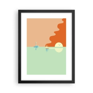 Poster în ramă neagră - Peisaj marin perfect - 30x40 cm