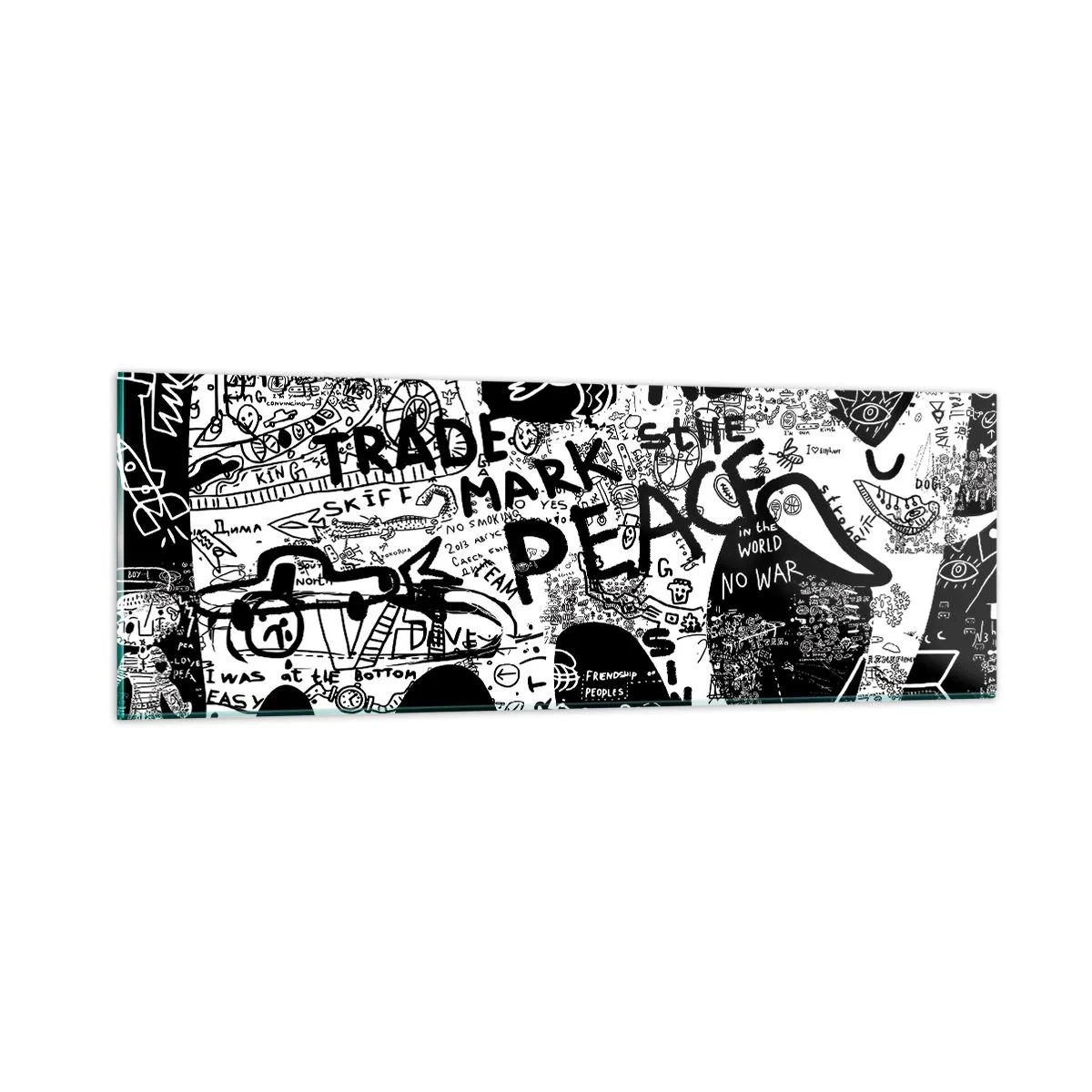 Tablou pe sticlă - Lumea bogată a străzii - 90x30 cm