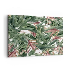 Tablou pe pânză - Tufișuri de smarald și liliac - 100x70 cm