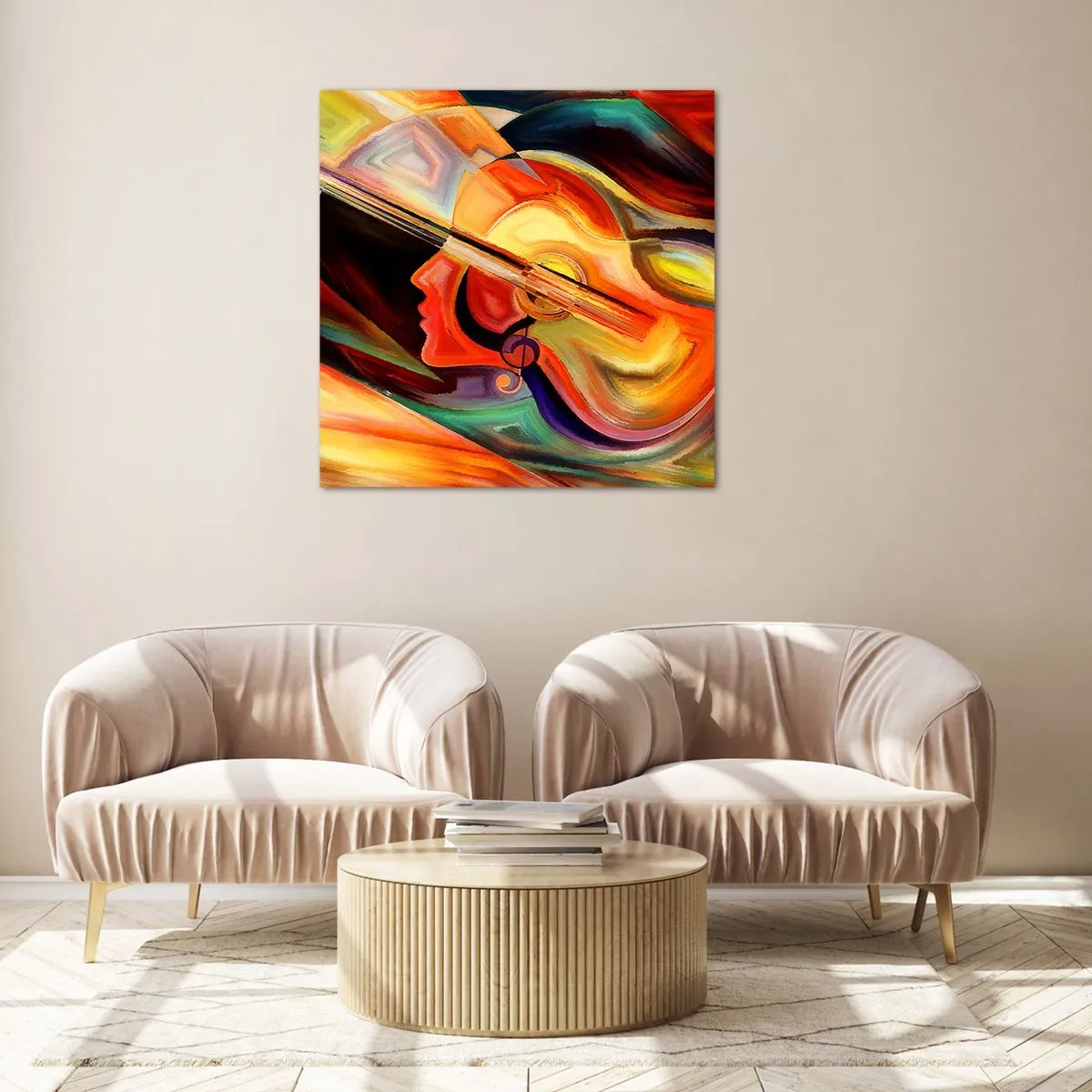 Tablou pe sticlă - Și totul merge bine - 60x60 cm