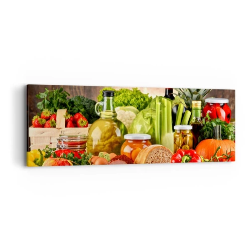 Tablou pe pânză - Afumate, prăjite, marinate - 90x30 cm