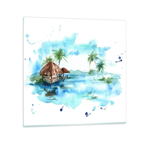Tablou pe sticlă - Undeva în Pacific - 70x70 cm