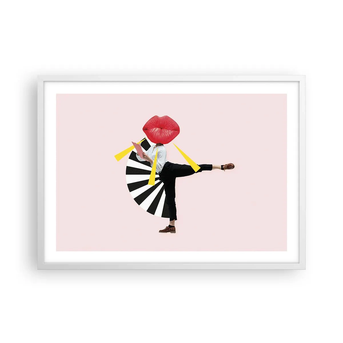 Poster în ramă albă - Artă pop suprarealistă - 70x50 cm