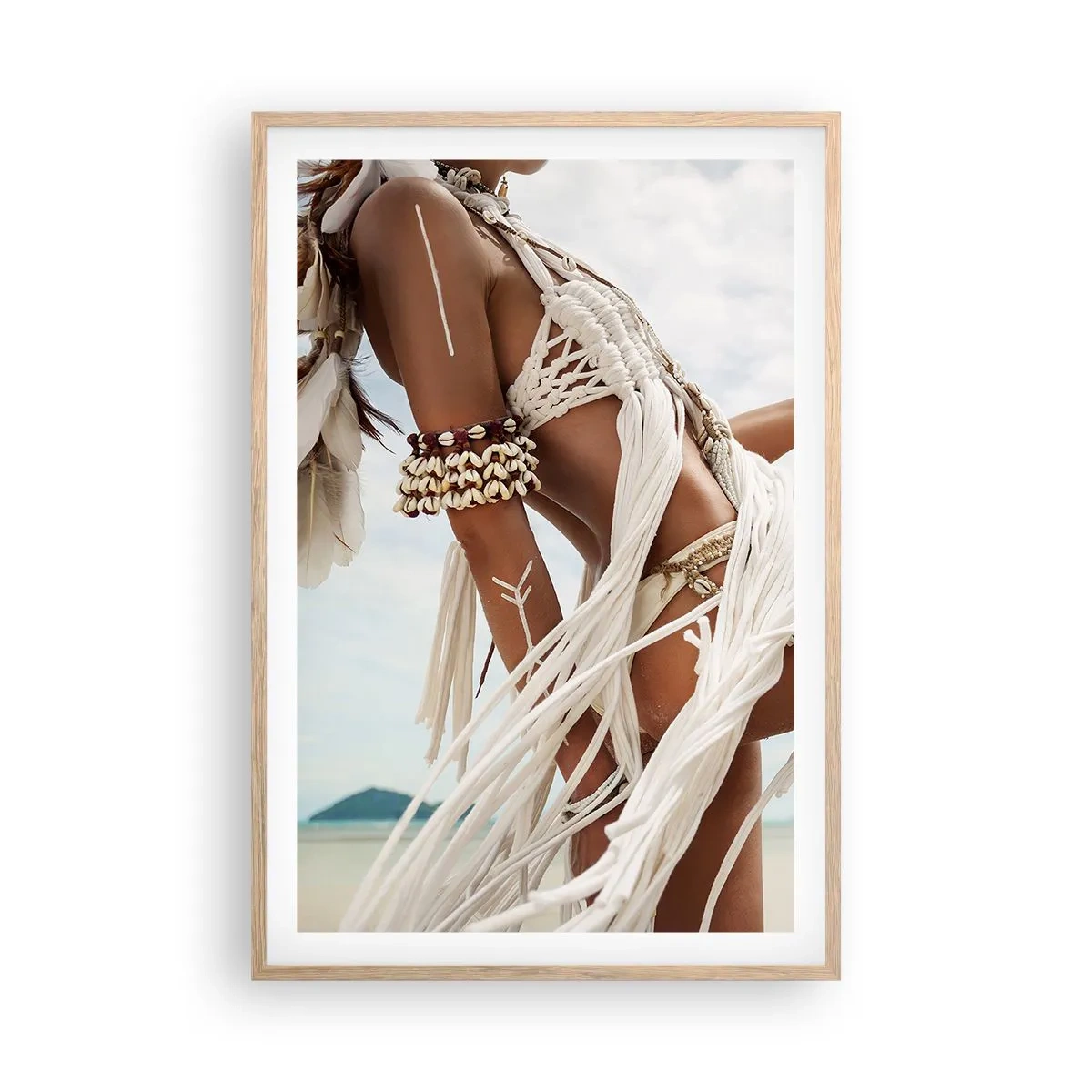 Poster în ramă de stejar deschis - Preoteasa Soarelui - 61x91 cm