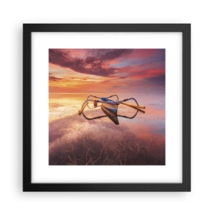 Poster în ramă neagră - Liniștea unei seri tropicale - 30x30 cm