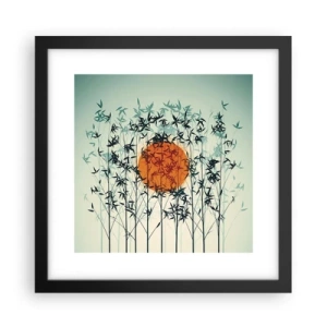 Poster în ramă neagră - Soarele japonez - 30x30 cm