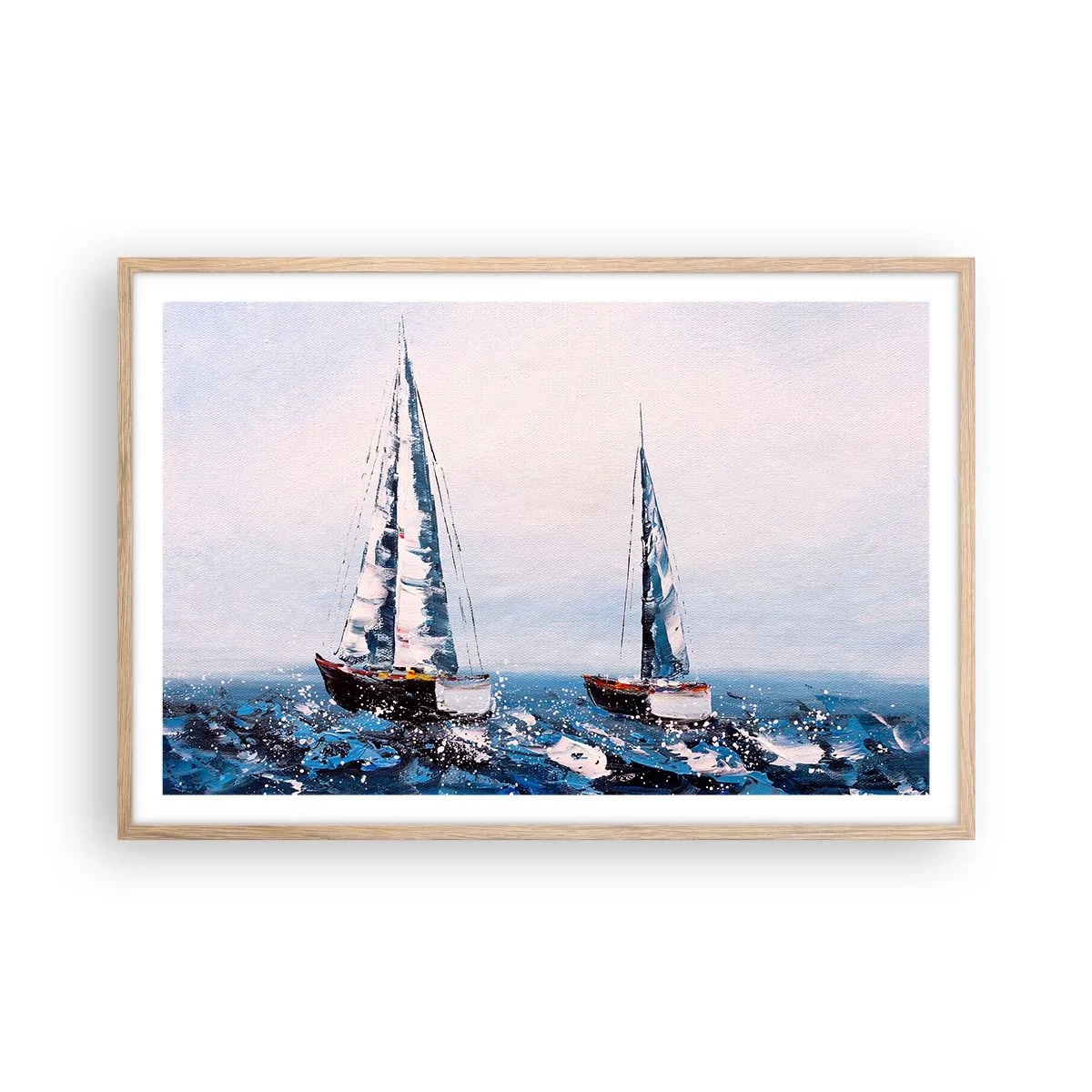 Poster în ramă de stejar deschis - Frăția vântului - 91x61 cm