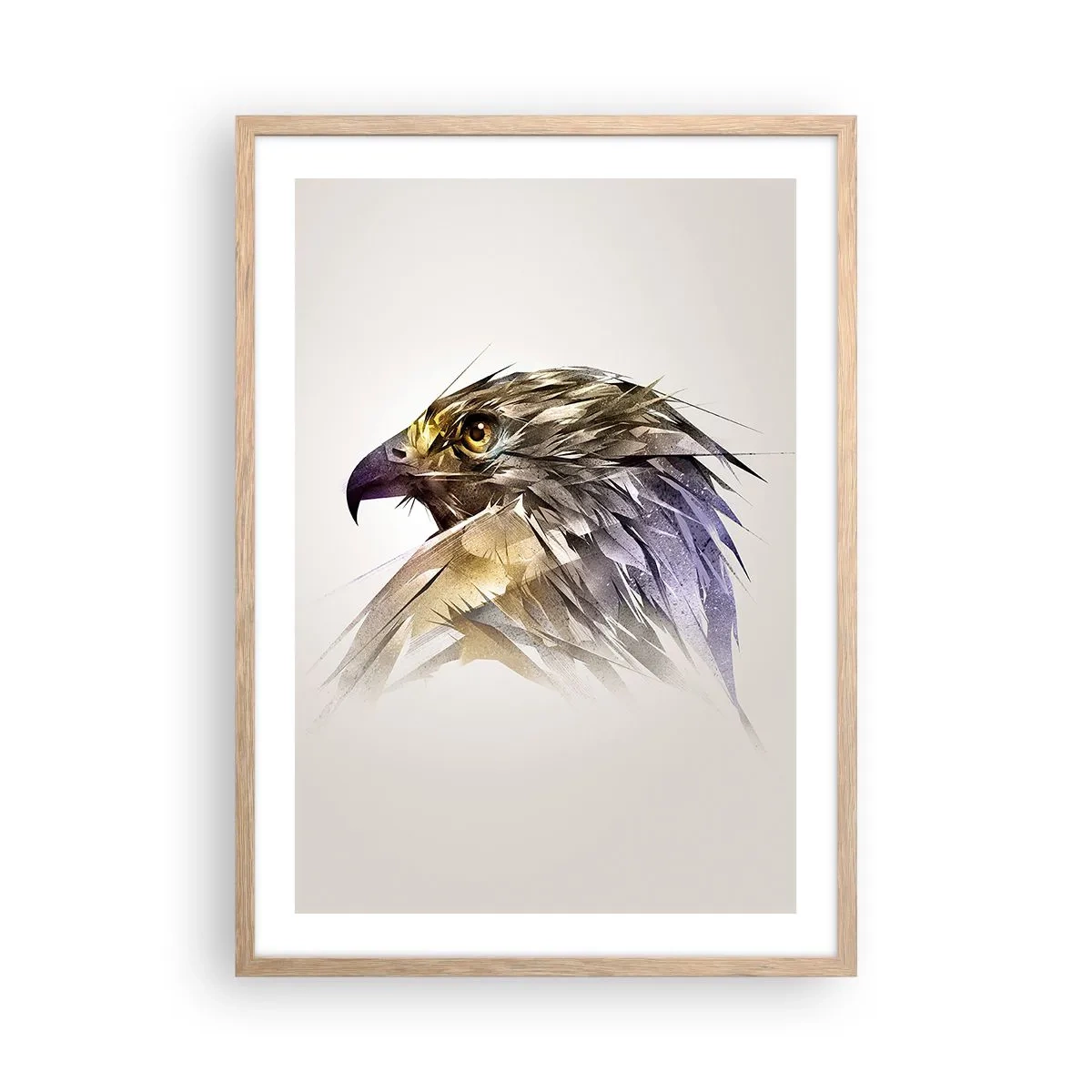 Poster în ramă de stejar deschis - Portretul unui războinic - 50x70 cm