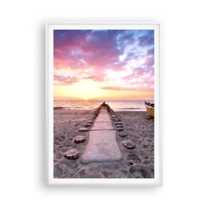 Poster în ramă albă - Un moment de experiență profundă - 70x100 cm