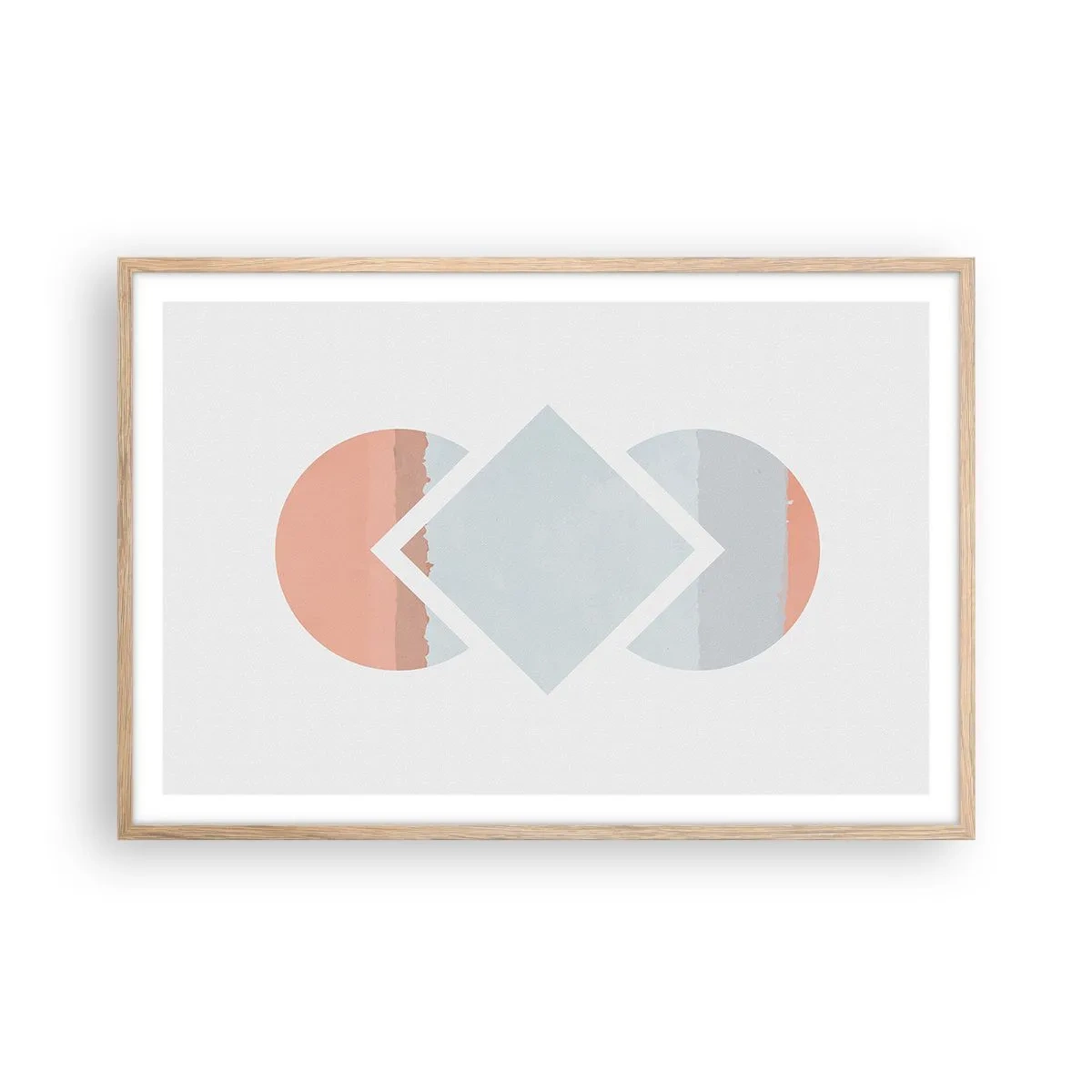 Poster în ramă de stejar deschis - Situația este clară - 91x61 cm