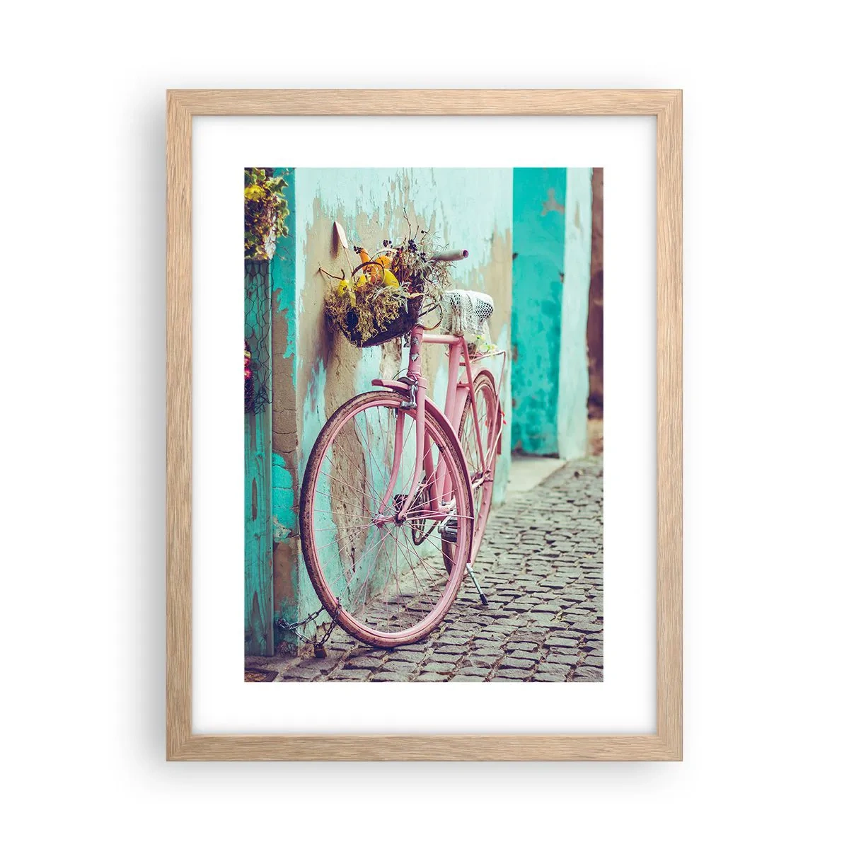 Poster în ramă de stejar deschis - Mă întorc imediat - 30x40 cm