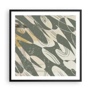 Poster în ramă neagră - Abstracție ritmică - 60x60 cm