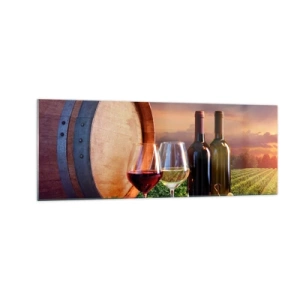 Tablou pe sticlă - Aici viața are un gust - 140x50 cm