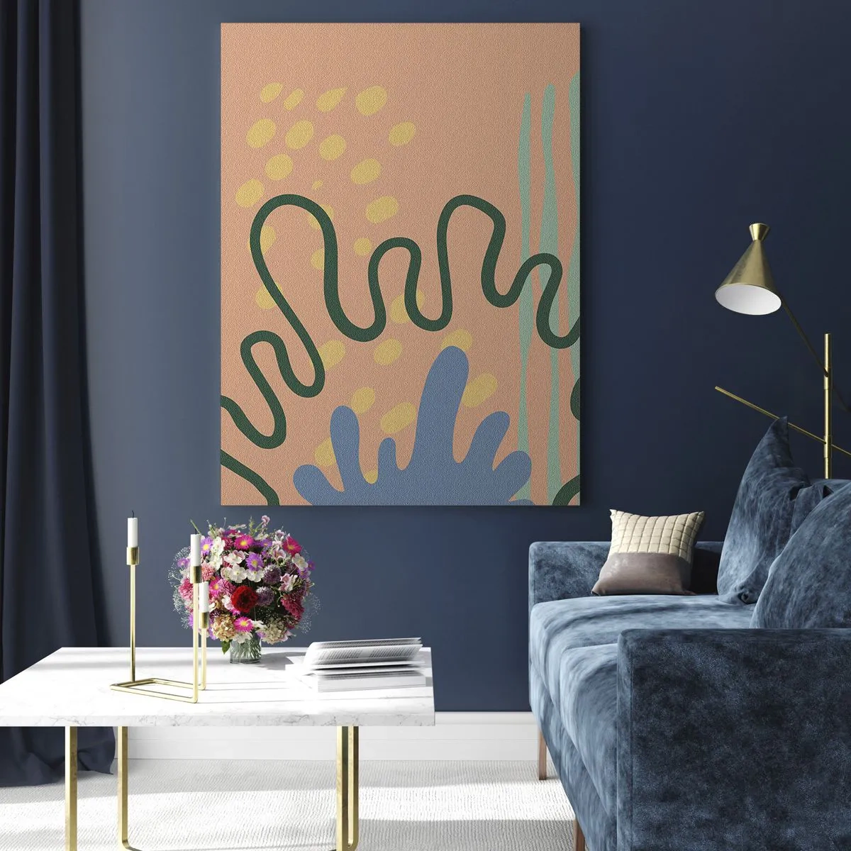 Tablou pe sticlă - Abstracție: diversitatea naturii - 70x100 cm