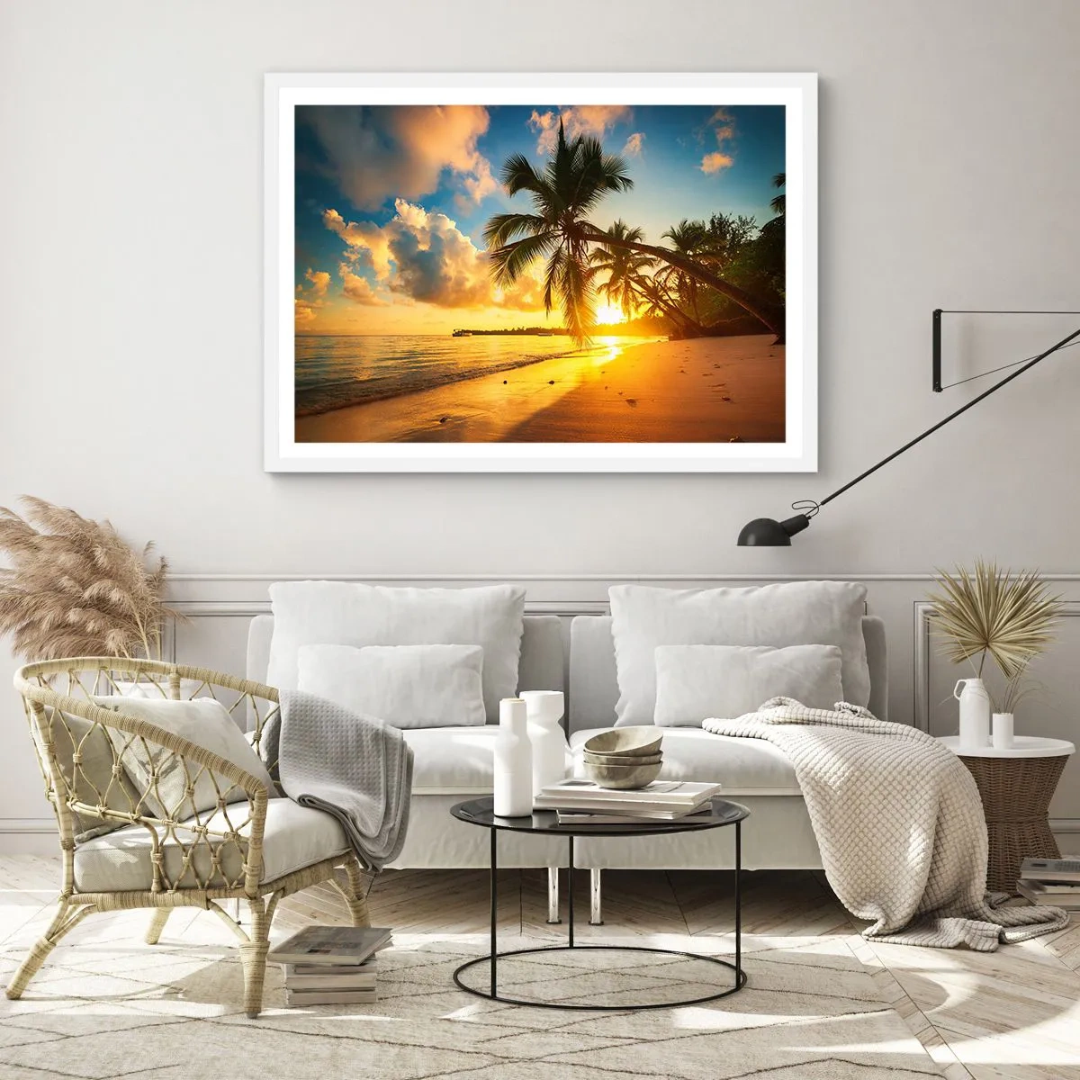 Poster în ramă albă - Visul din Caraibe - 91x61 cm