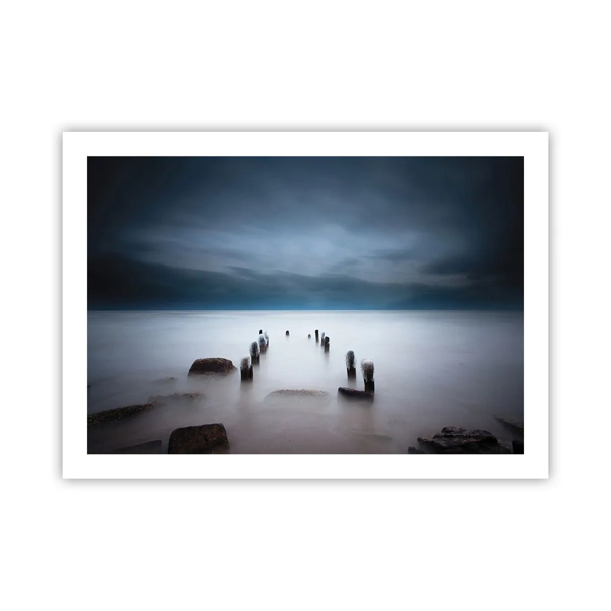 Poster - Un lac în ceața calmă - 70x50 cm