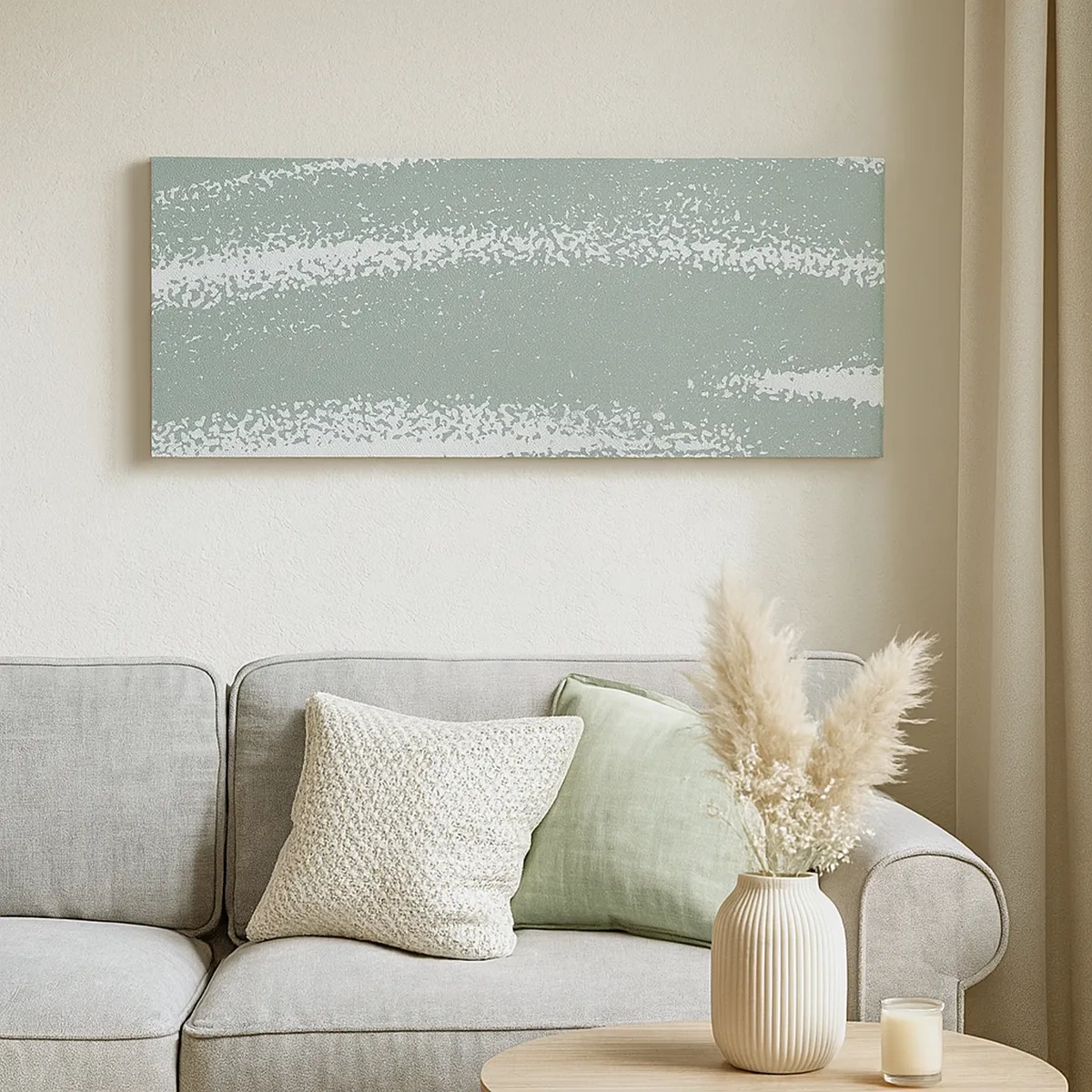 Tablou pe pânză - Abstracție în stil de iarnă - 30x30 cm