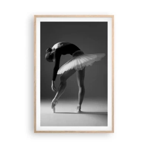 Poster în ramă de stejar deschis - Bella balerina - 61x91 cm