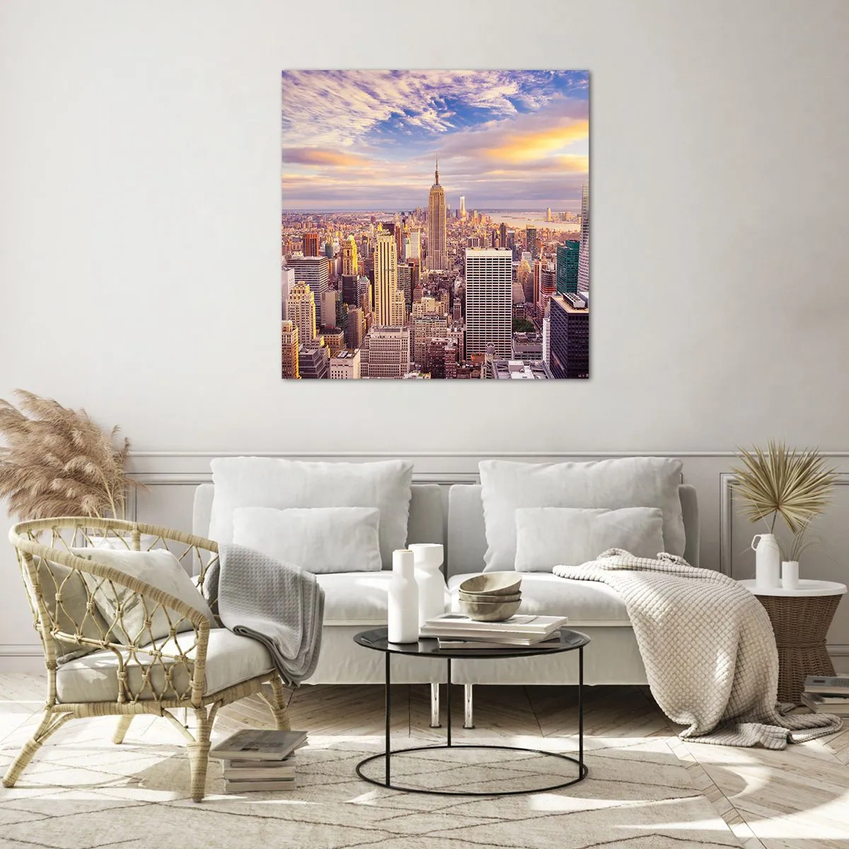 Tablou pe sticlă - Ajungeți la nori înșiși - 40x40 cm