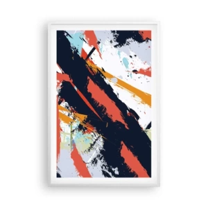 Poster în ramă albă - Compoziție dinamică - 61x91 cm