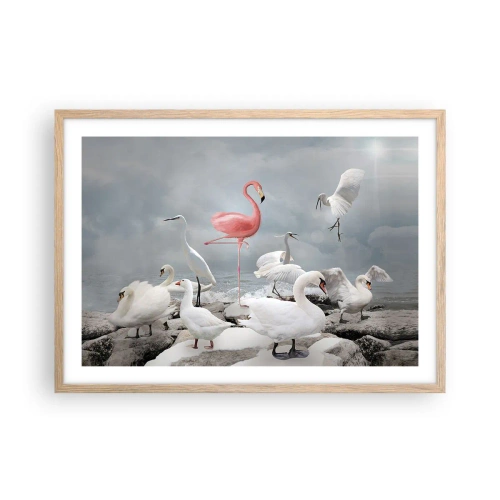 Poster în ramă de stejar deschis - De unde am venit? - 70x50 cm