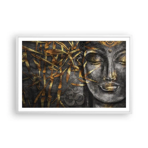 Poster în ramă albă - Simțiți pacea - 91x61 cm