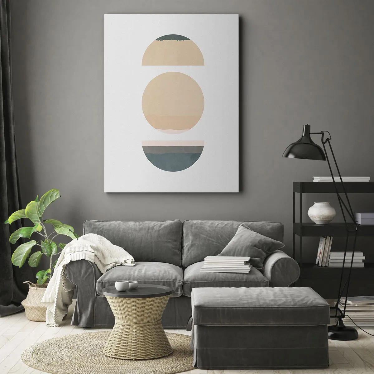 Tablou pe pânză - Roată cu roată - 55x100 cm