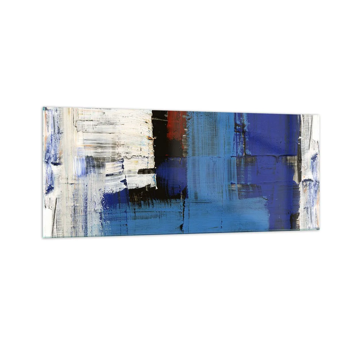 Tablou pe sticlă - Secretul albastru - 100x40 cm