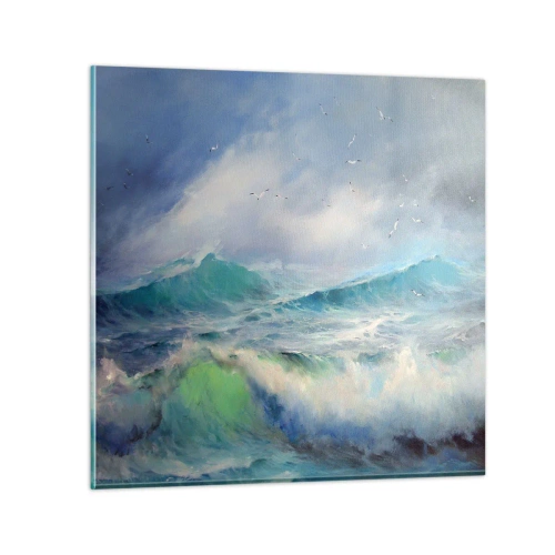 Tablou pe sticlă - Vârtejul a gemut de triumf... - 40x40 cm