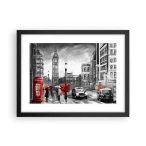 Poster în ramă neagră - Nu este deloc un oraș gri - 40x30 cm