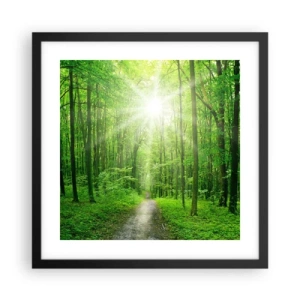 Poster în ramă neagră - Catedrala verde - 40x40 cm