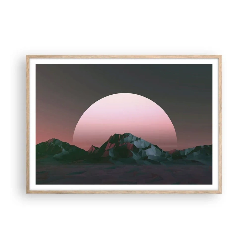 Poster în ramă de stejar deschis - Într-o galaxie învecinată - 100x70 cm