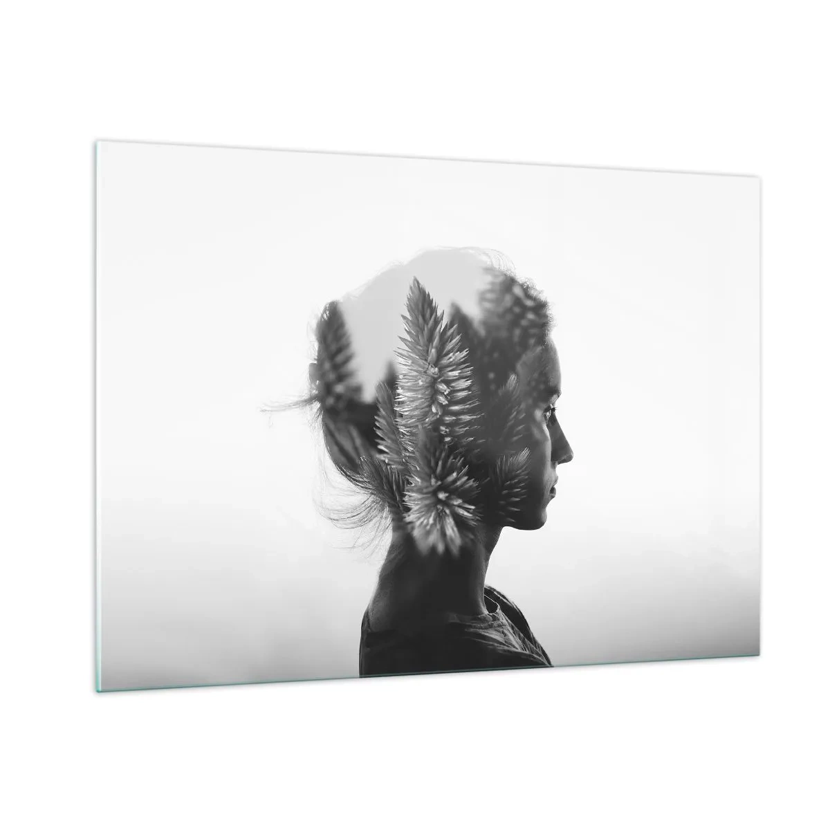 Tablou pe sticlă - Doamna din pădurea de pini - 100x70 cm