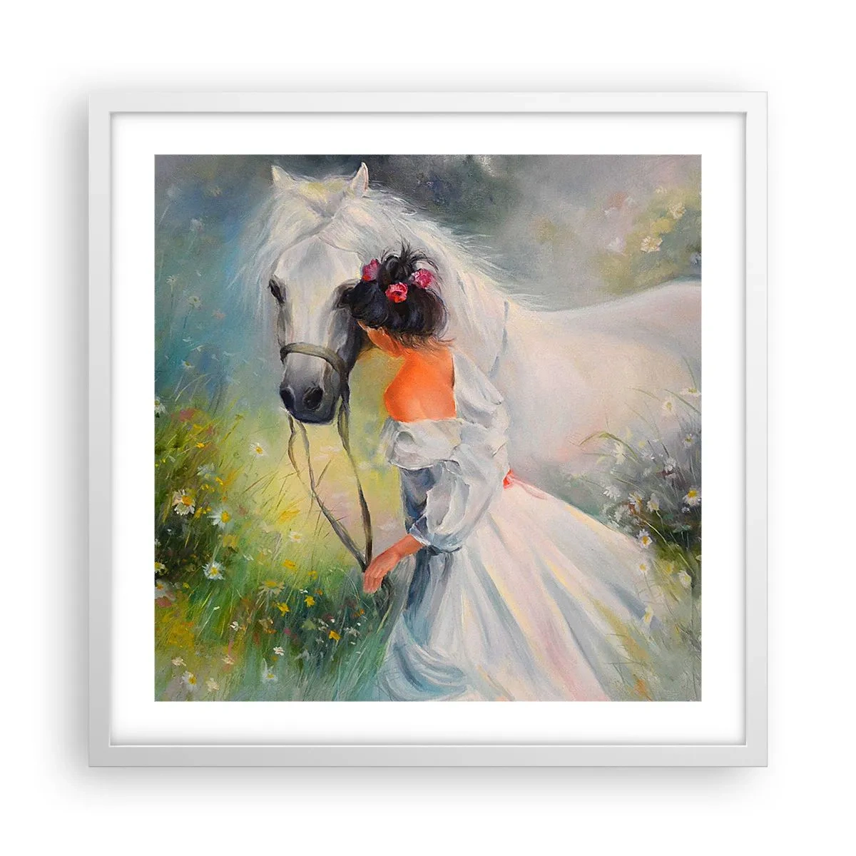 Poster în ramă albă - Ca dintr-un vis frumos - 50x50 cm