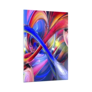 Tablou pe sticlă - Dansul culorilor - 80x120 cm