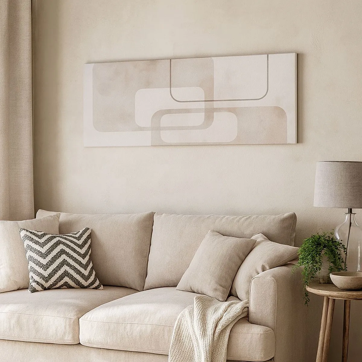 Tablou pe pânză - Fuga geometrică - 100x40 cm