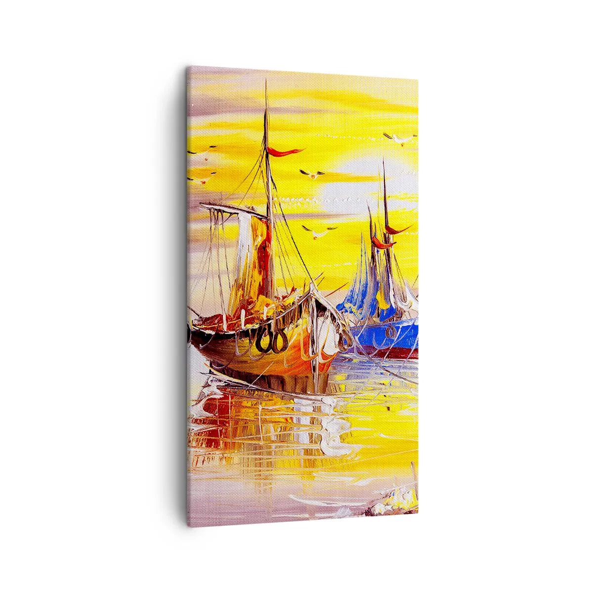 Tablou pe pânză - O binemeritată odihnă în port - 45x80 cm
