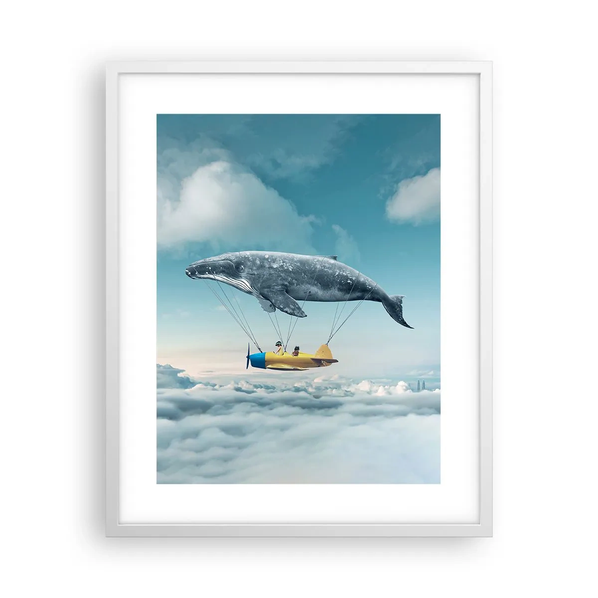 Poster în ramă albă - De ce nu? - 40x50 cm