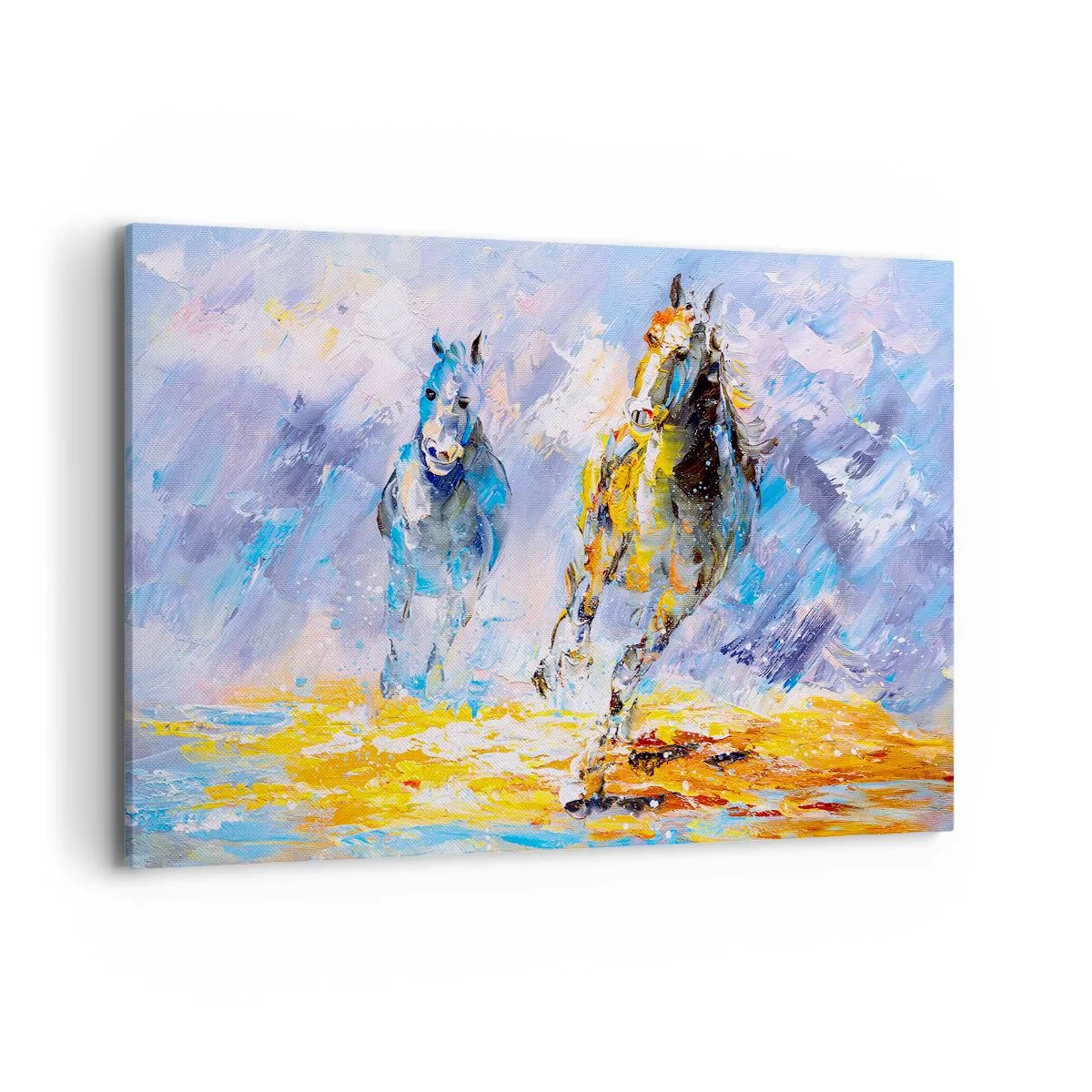 Tablou pe pânză - Galopând prin strălucire - 120x80 cm