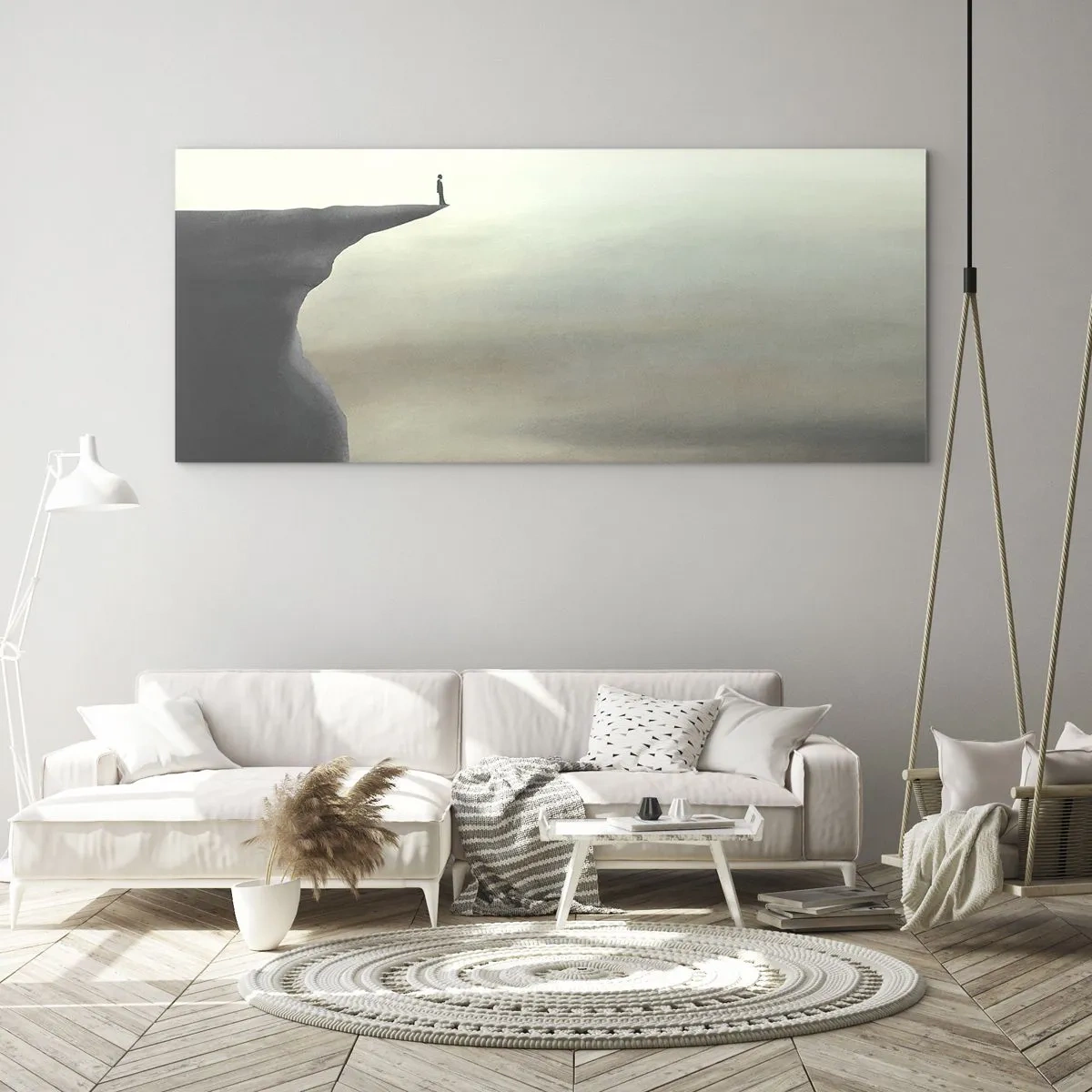Tablou pe sticlă - În sus, bineînțeles! - 100x40 cm