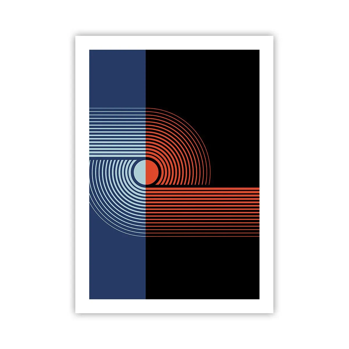 Poster - Într-o îmbrăţişare geometrică - 50x70 cm