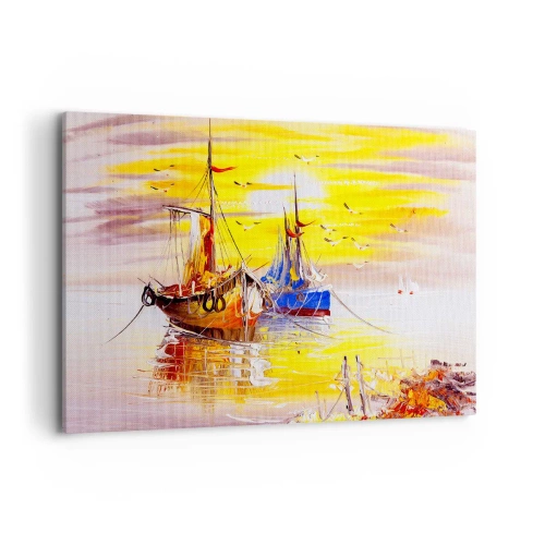 Tablou pe pânză - O binemeritată odihnă în port - 120x80 cm